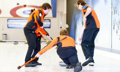 Junggesellenabschied Männer Curling